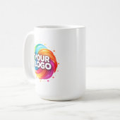 Modern Custom Business Logo Branded Large コーヒーマグカップ (正面左)