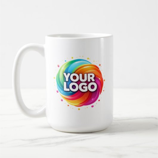 Modern Custom Business Logo Branded Large コーヒーマグカップ (左)