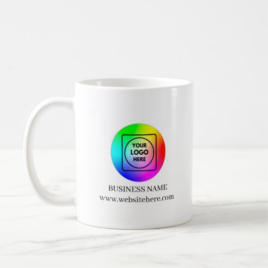 Modern Custom Business Logo Branding Mug コーヒーマグカップ (左)