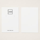 Modern Custom Business Logo Earring Display Cards (正面&裏面)