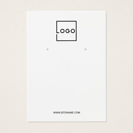 Modern Custom Business Logo Earring Display Cards (正面)