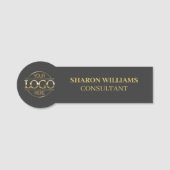 Modern Custom Business Logo Magnetic Employee 名札 (正面)