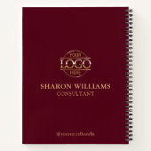 Modern Custom Business Logo Professional Branded ノートブック (裏面)