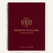 Modern Custom Business Logo Professional Branded ノートブック (正面)