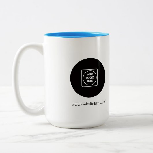 Modern Custom Business Logo Two Tone Mug ツートーンマグカップ (左)