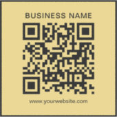 Modern Custom Business Name Url QR Code Template シール (正面)