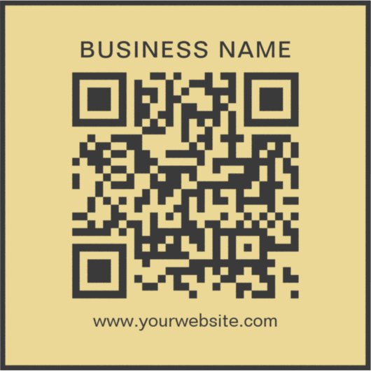 Modern Custom Business Name Url QR Code Template シール (正面)