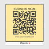 Modern Custom Business Name Url QR Code Template シール (シート)