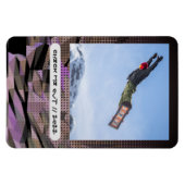 Modern Custom Caption Flexible Photo Magnet マグネット (横)