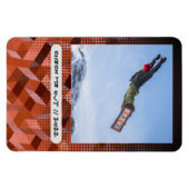 Modern Custom Caption Flexible Photo Magnet マグネット (横)