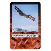 Modern Custom Caption Flexible Photo Magnet マグネット (縦)