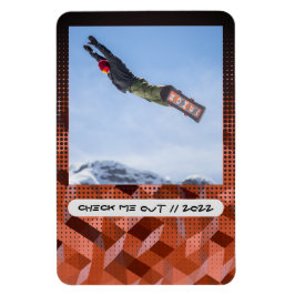 Modern Custom Caption Flexible Photo Magnet マグネット