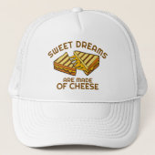 Modern Custom Cheese Bread Yellow Text キャップ (正面)