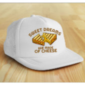 Modern Custom Cheese Bread Yellow Text キャップ