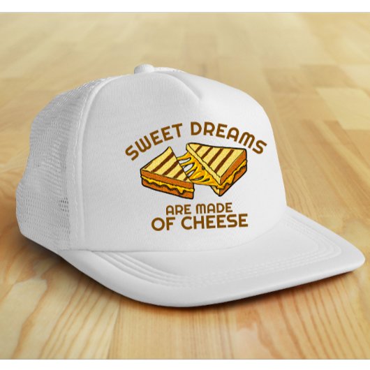 Modern Custom Cheese Bread Yellow Text キャップ