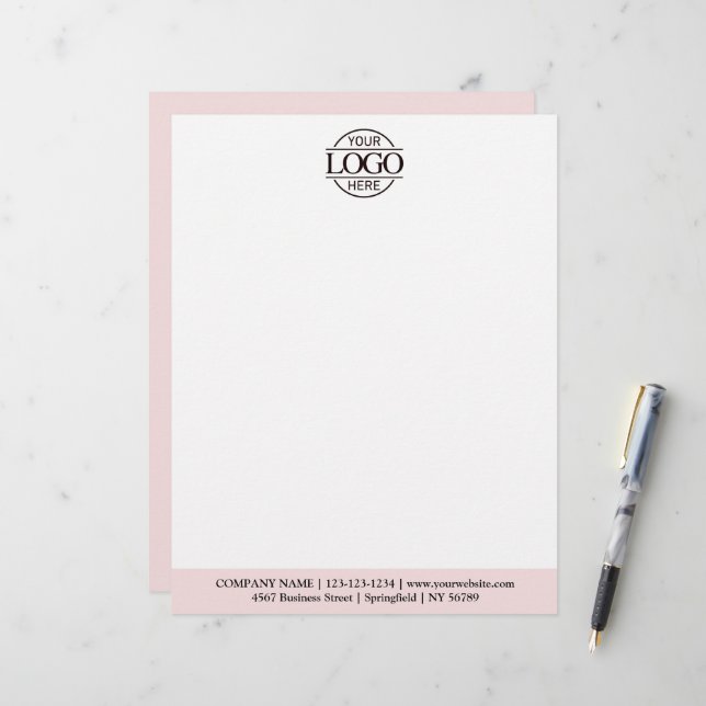 Modern Custom Company Business Logo Branding レターヘッド (正面/裏面インサイチュ)