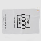 Modern Custom Company Business Logo Gray Branded  ゴルフタオル (横)