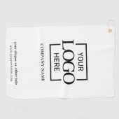 Modern Custom Company Business Logo White Branded  ゴルフタオル (横)