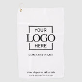 Modern Custom Company Business Logo White Branded  ゴルフタオル (正面)