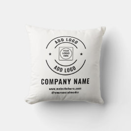 Modern Custom Company Logo Branding Throw Pillow クッション