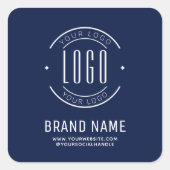 Modern custom company logo business branded スクエアシール (正面)