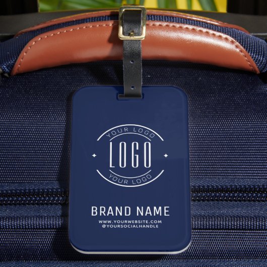 Modern custom company logo business branded ラゲッジタグ (正面インサイチュ2)