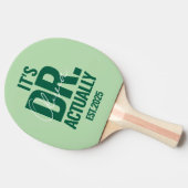 Modern Custom Dr. Name Date Dark Green 卓球ラケット (横)