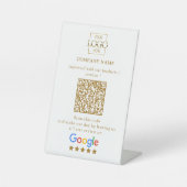 Modern Custom Google Reviews QR Code Business Logo 台座サイン (正面)