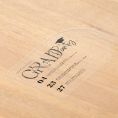 Modern Custom Graduation Party Invite アクリル招待状 (レイダウン)