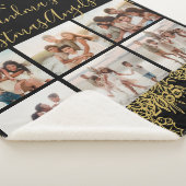 Modern Custom Grandma's Christmas Photo Collage シェルパブランケット (3/4)