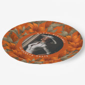 Modern Custom Lilies Themed Birthday Party ペーパープレート (アングル)