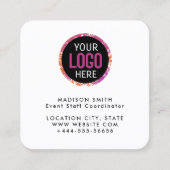 Modern  Custom Logo and QR Code スクエア名刺 (正面)