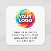 Modern Custom Logo and QR Code スクエア名刺 (正面)