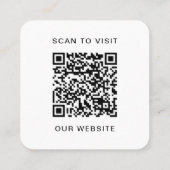 Modern Custom Logo and QR Code スクエア名刺 (裏面)