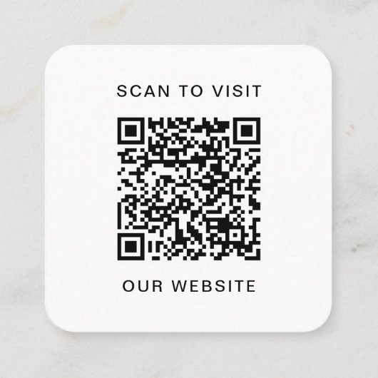 Modern Custom Logo and QR Code スクエア名刺 (裏面)