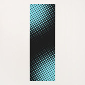 Modern Custom Logo Electric-Blue Halftone on Black ヨガマット (裏面)