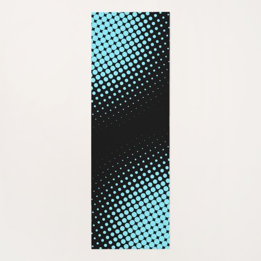 Modern Custom Logo Electric-Blue Halftone on Black ヨガマット (裏面)