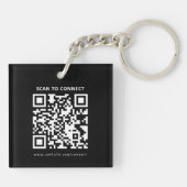 Modern Custom Logo QR Code Business Promotional キーホルダー (裏面)