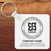 Modern Custom Logo QR Code Business Promotional キーホルダー (正面)