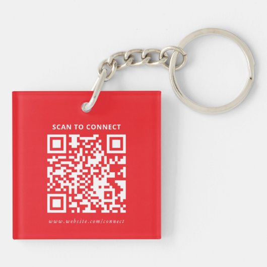 Modern Custom Logo QR Code Business Promotional キーホルダー (裏面)