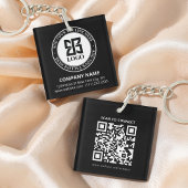 Modern Custom Logo QR Code Business Promotional キーホルダー