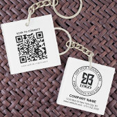 Modern Custom Logo QR Code Business Promotional キーホルダー
