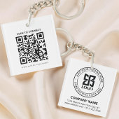 Modern Custom Logo QR Code Business Promotional キーホルダー