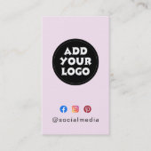 Modern Custom logo Social Media QR code website  名刺 (正面)