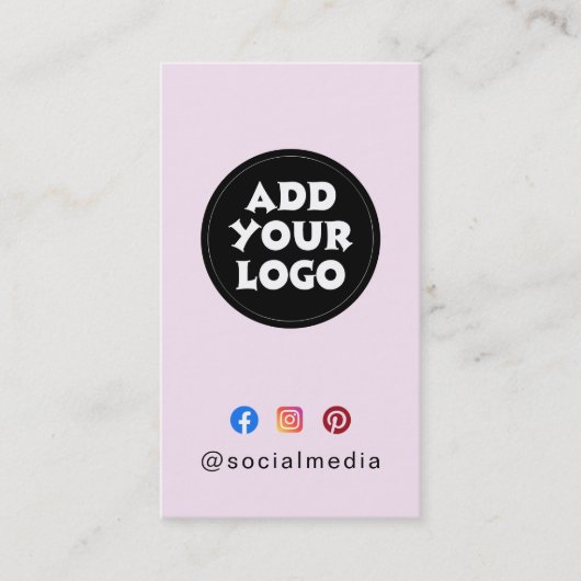 Modern Custom logo Social Media QR code website  名刺 (正面)