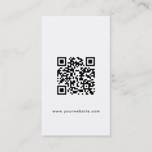 Modern Custom logo Social Media QR code website  名刺 (裏面)