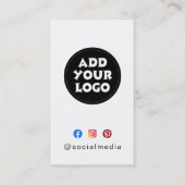Modern Custom logo Social Media QR code website  名刺 (正面)