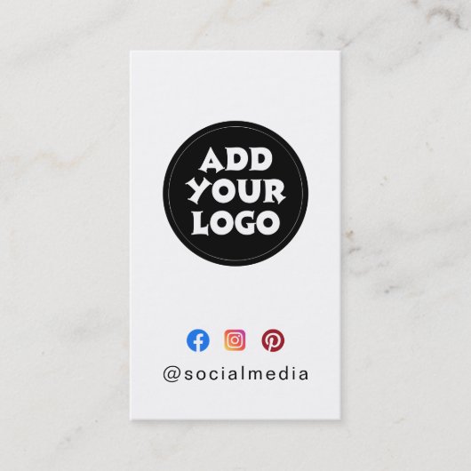 Modern Custom logo Social Media QR code website  名刺 (正面)