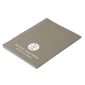 Modern Custom Logo Taupe Professional Business ノートブック (左側)