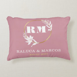 Modern Custom Monogram Anniversary Keepsake アクセントクッション